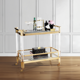 Gold & Acrylic Bar Cart