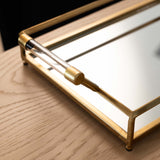 Gold Mirror Tray Set