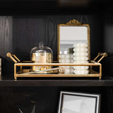 Gold Mirror Tray Set