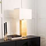 Gold Rectangular Table Lamp