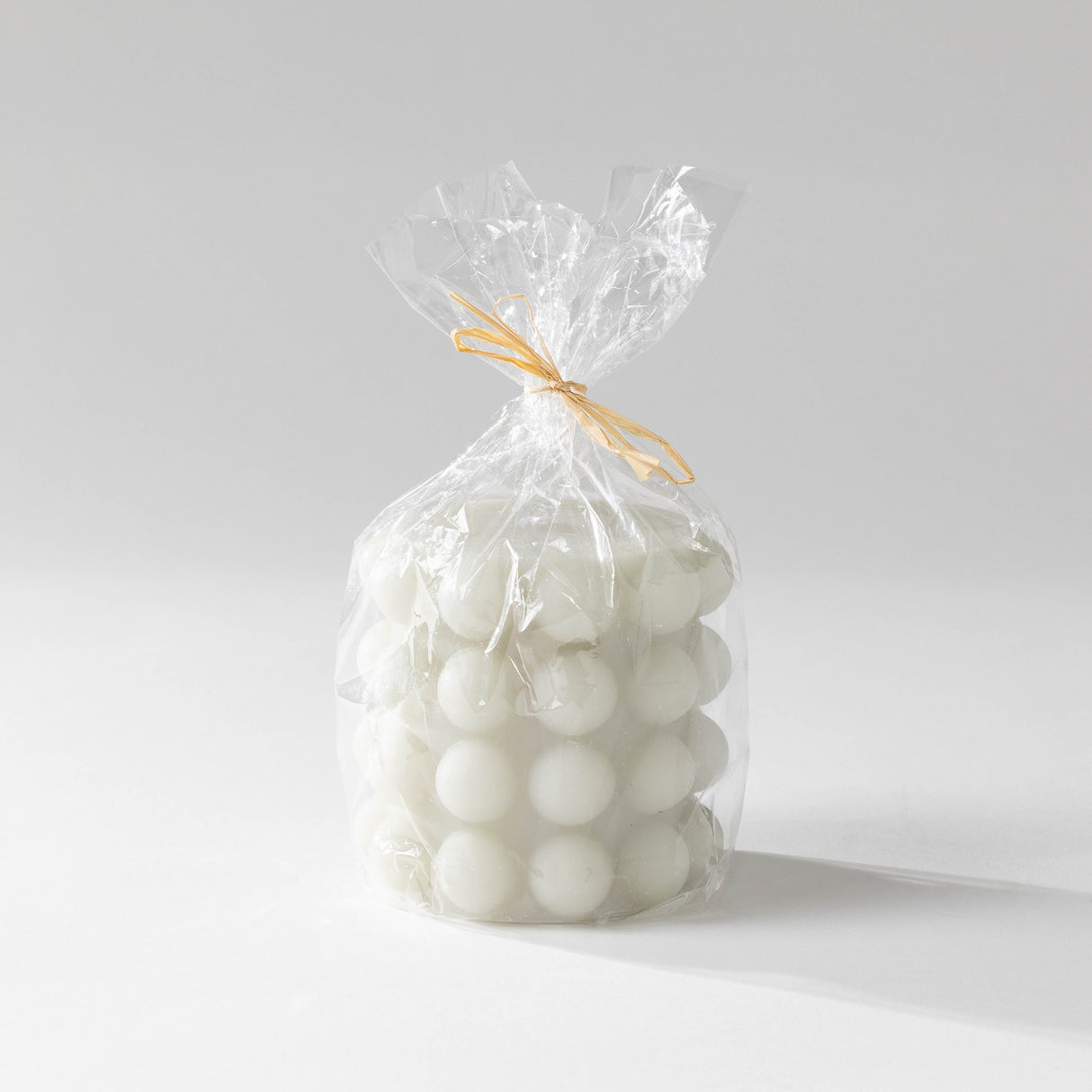 Grey Hobnail Pillar Candle