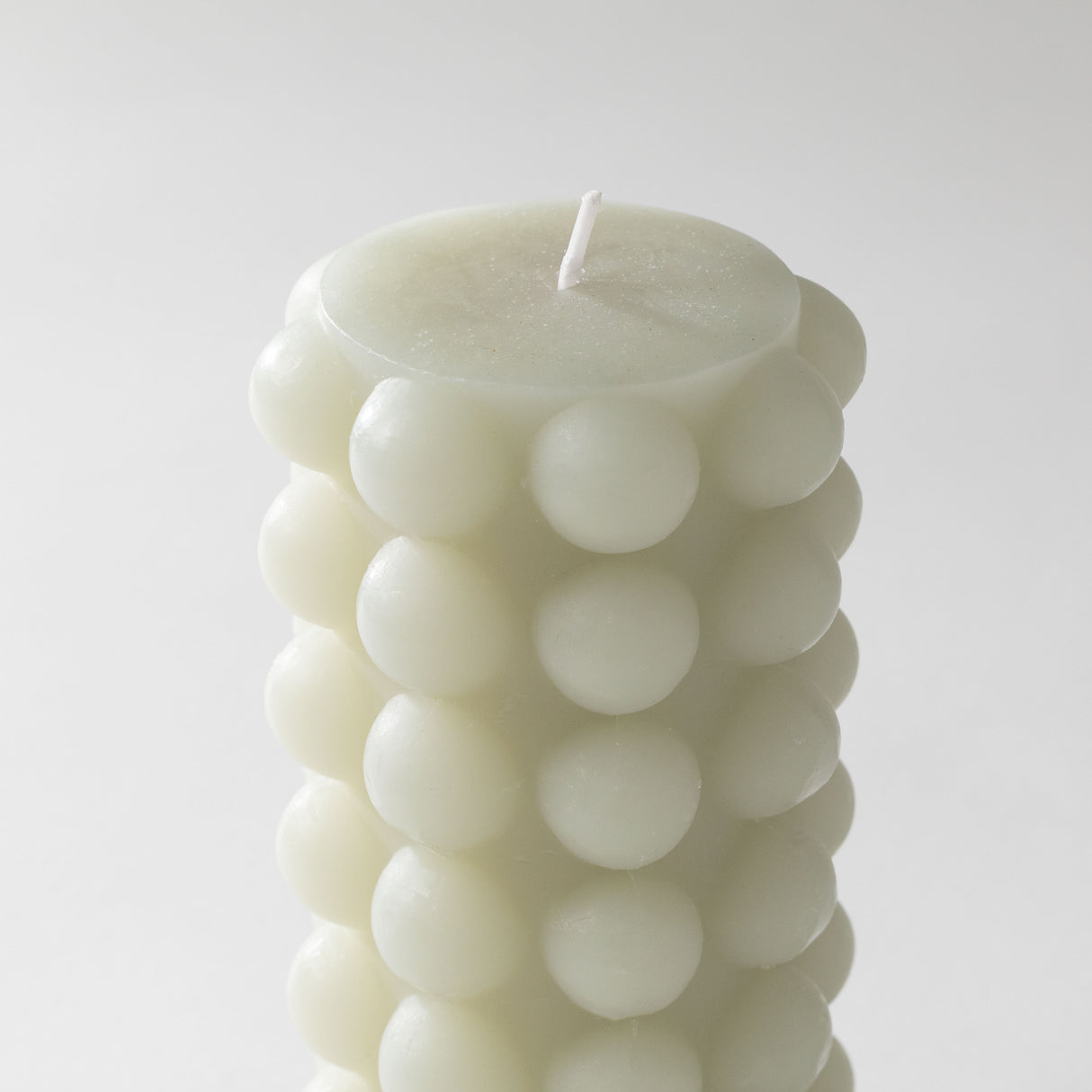 Grey Hobnail Pillar Candle