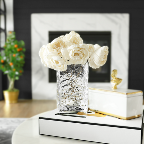 Hammered Glass Vase