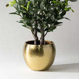 Hammered Metal Planters