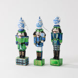 Blue Nutcracker Ornament Set