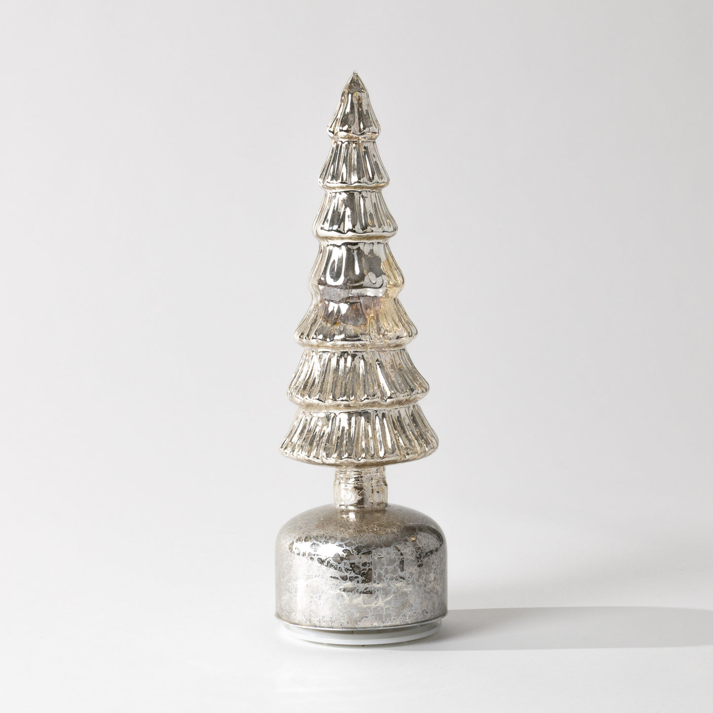 Silver Rotating LED Trees
