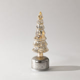 Silver Rotating LED Trees