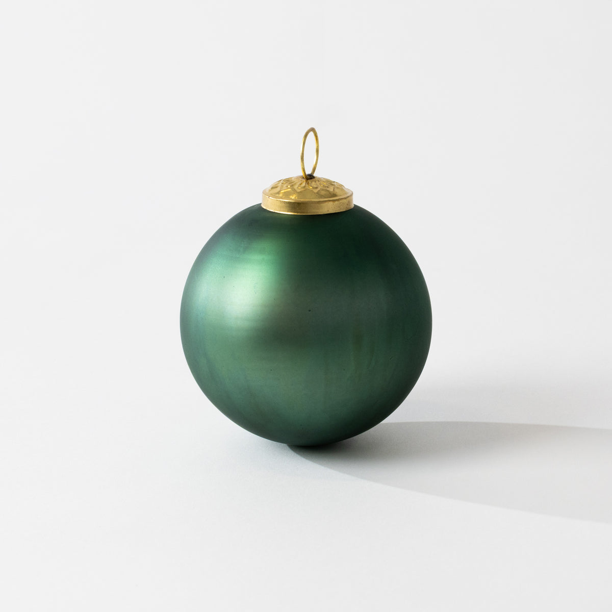 Rustic Green Metallic Ball Ornament