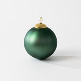 Rustic Green Metallic Ball Ornament