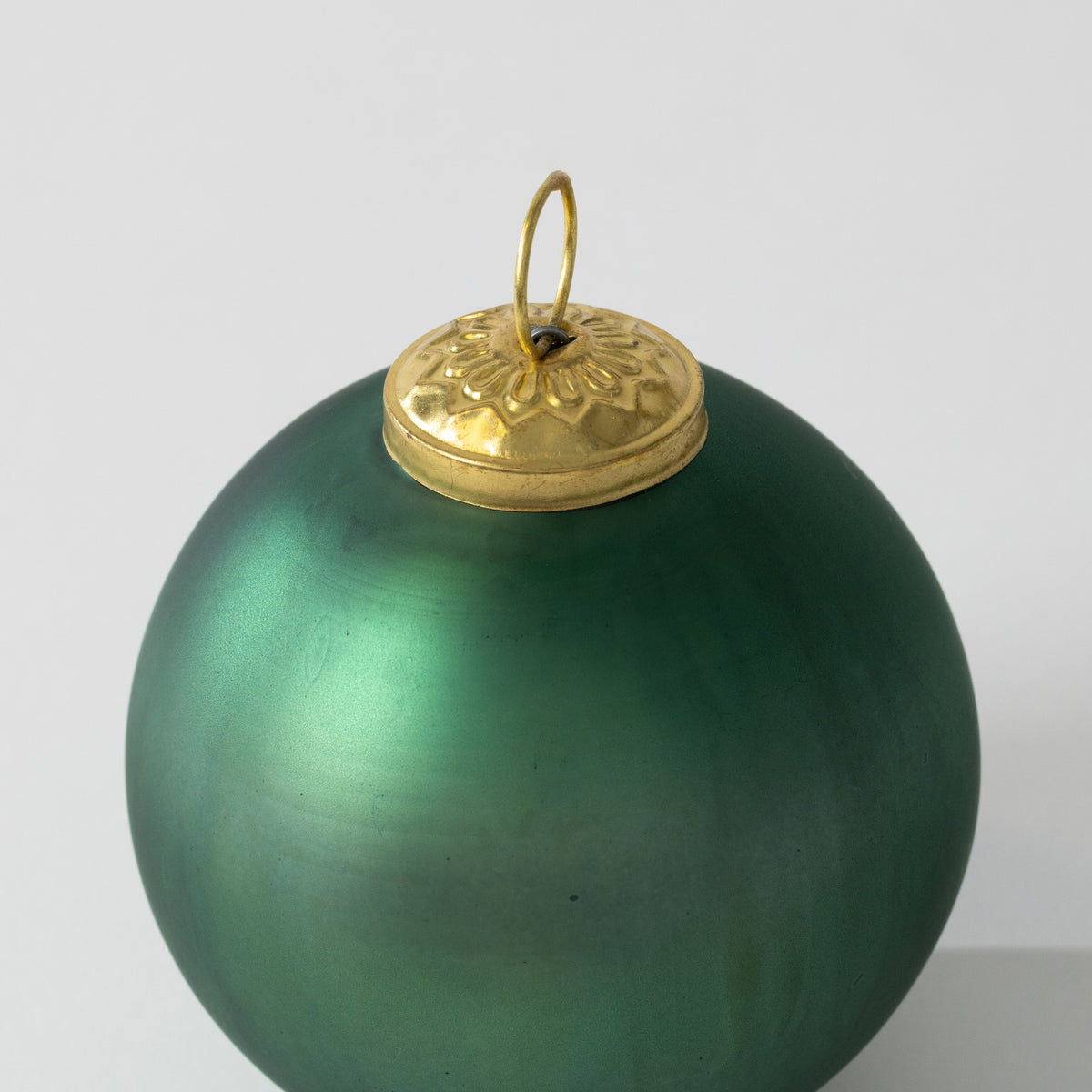 Rustic Green Metallic Ball Ornament