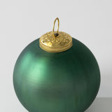 Rustic Green Metallic Ball Ornament