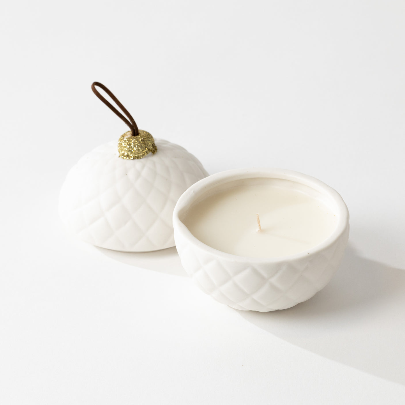 Quilted Porcelain Ornament Candle