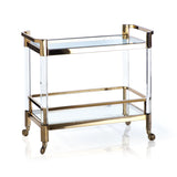 Gold & Acrylic Bar Cart