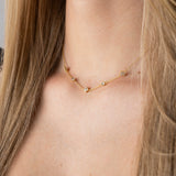 Clover & Bezel Station Necklace