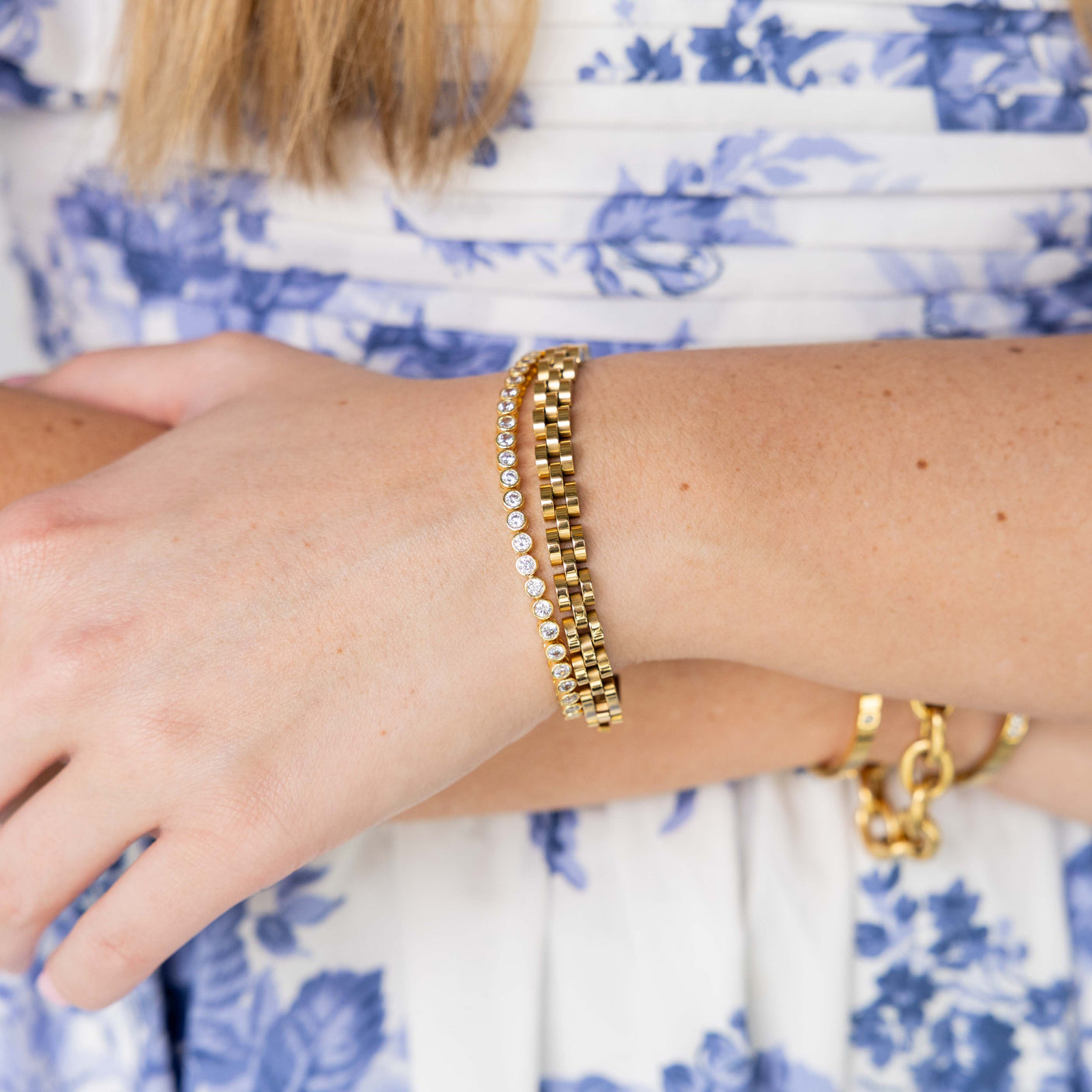 Dainty Gold Watch Band Bracelet