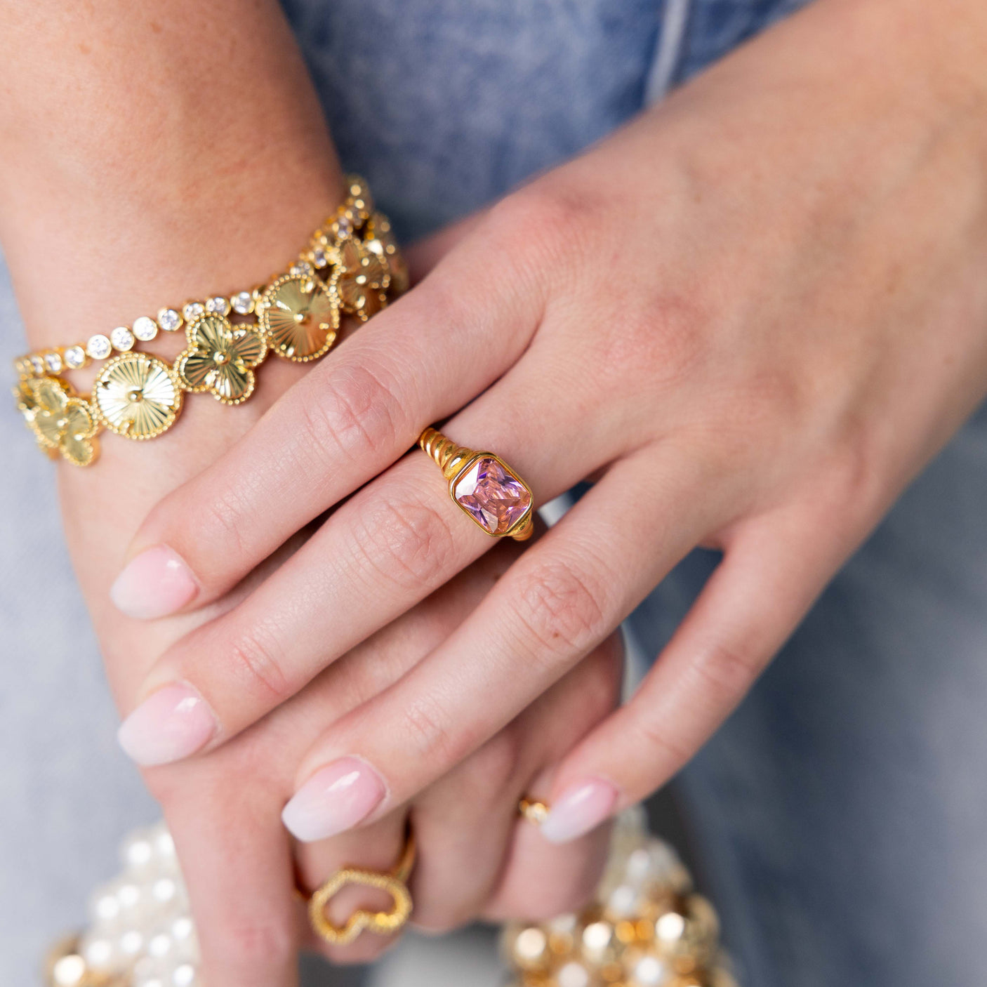 Pink Gemstone Ring