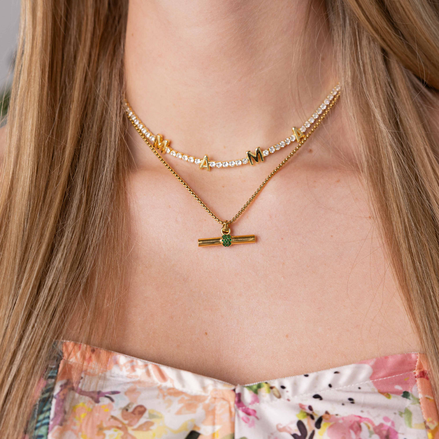 Debbie MAMA Tennis Necklace