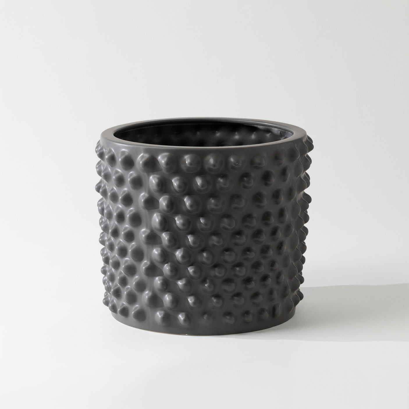 Knobbed Planter - Dark Grey