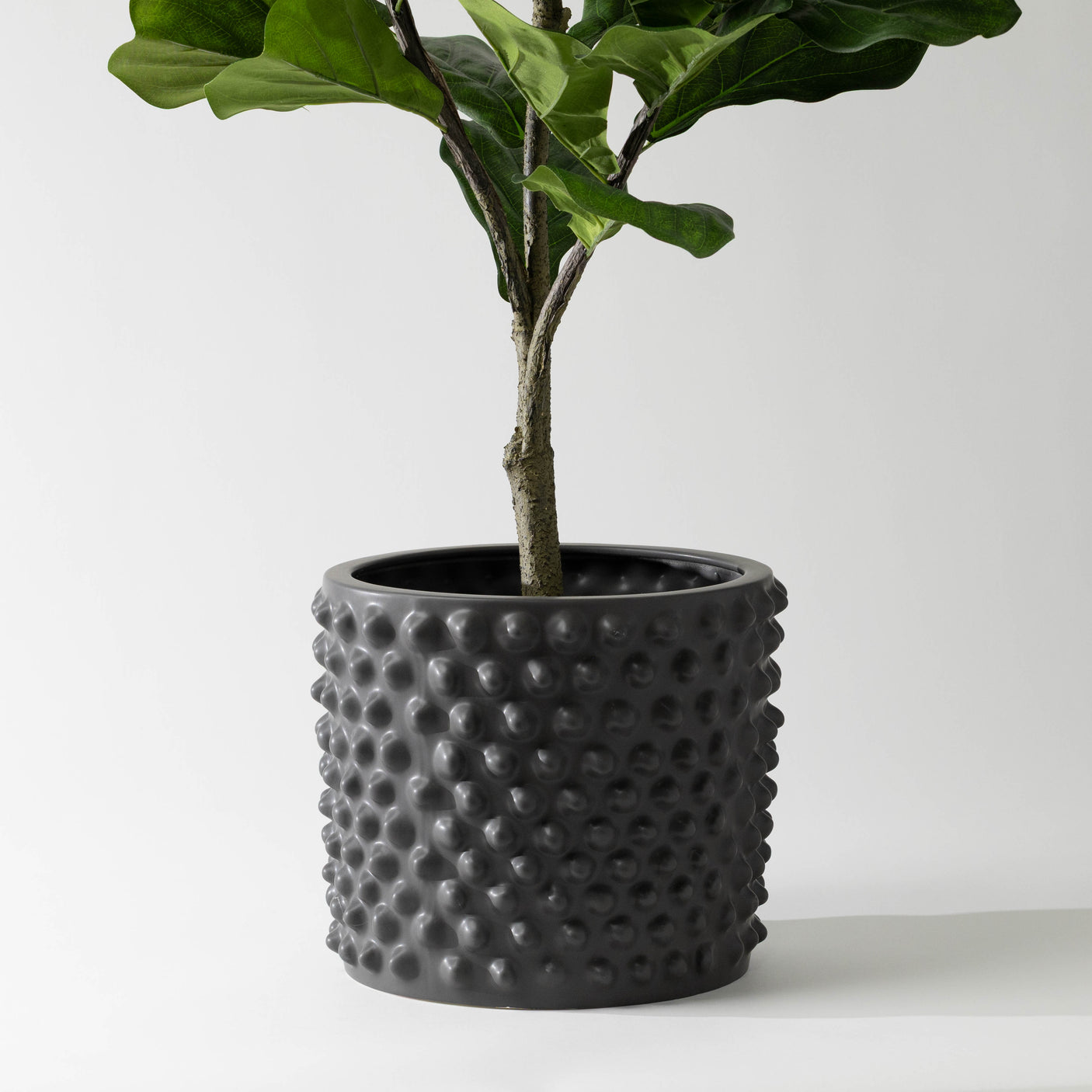 Knobbed Planter - Dark Grey