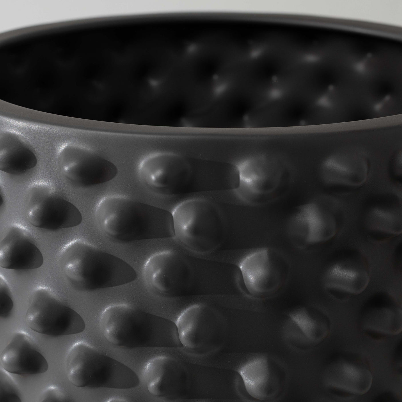 Knobbed Planter - Dark Grey