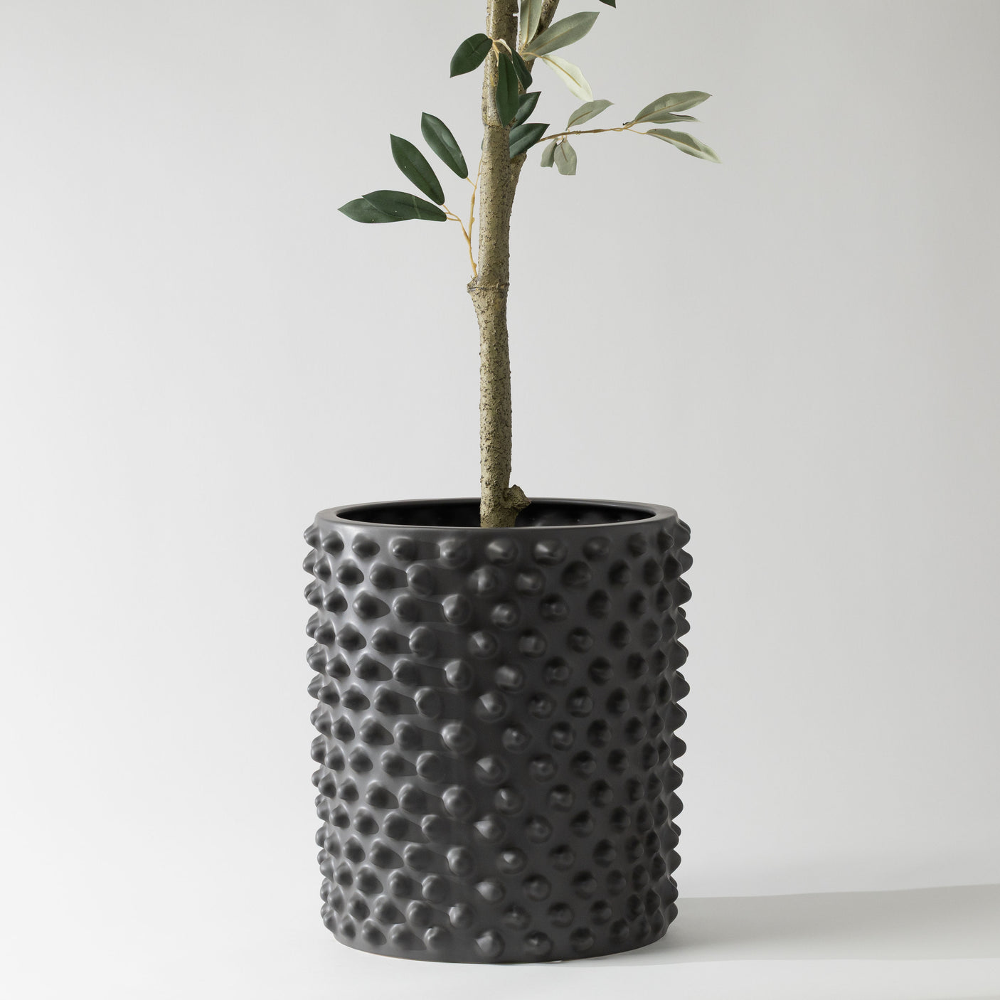 Knobbed Planter - Dark Grey