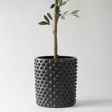 Knobbed Planter - Dark Grey