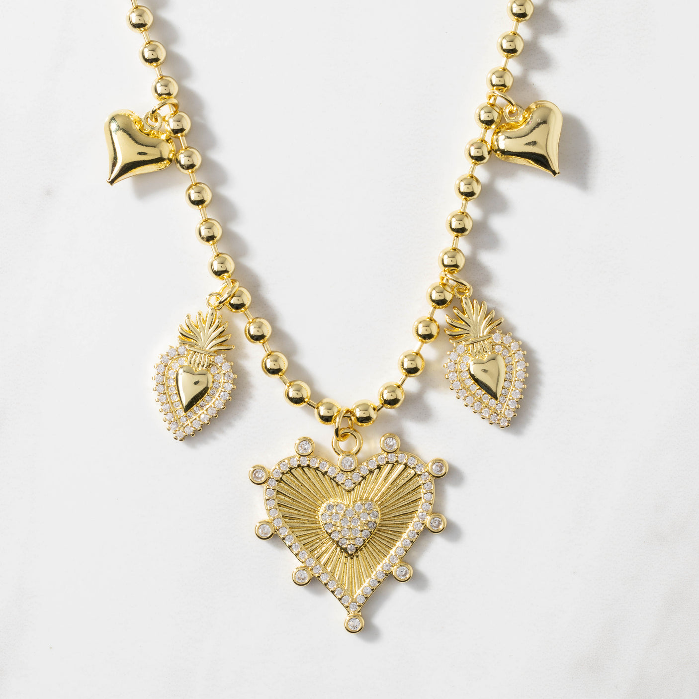 Kylie Heart Charm Necklace