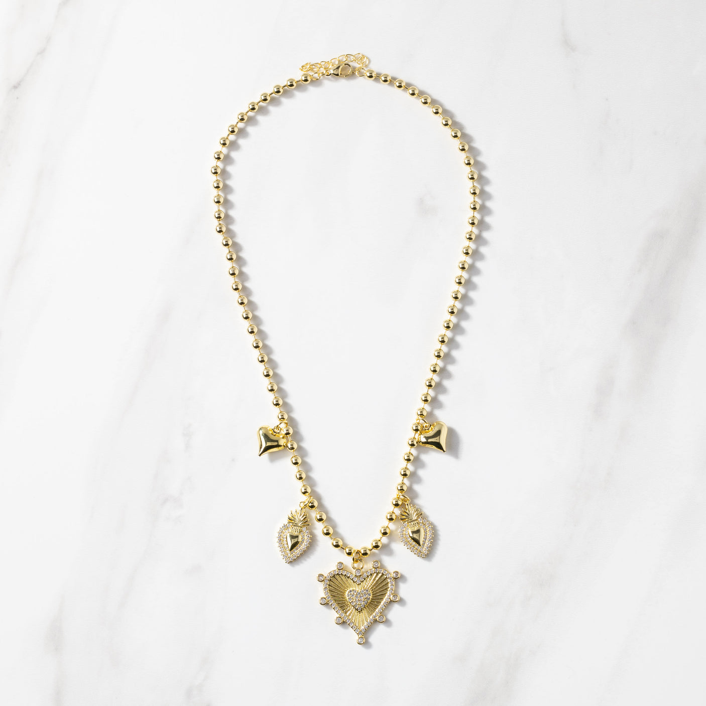 Kylie Heart Charm Necklace