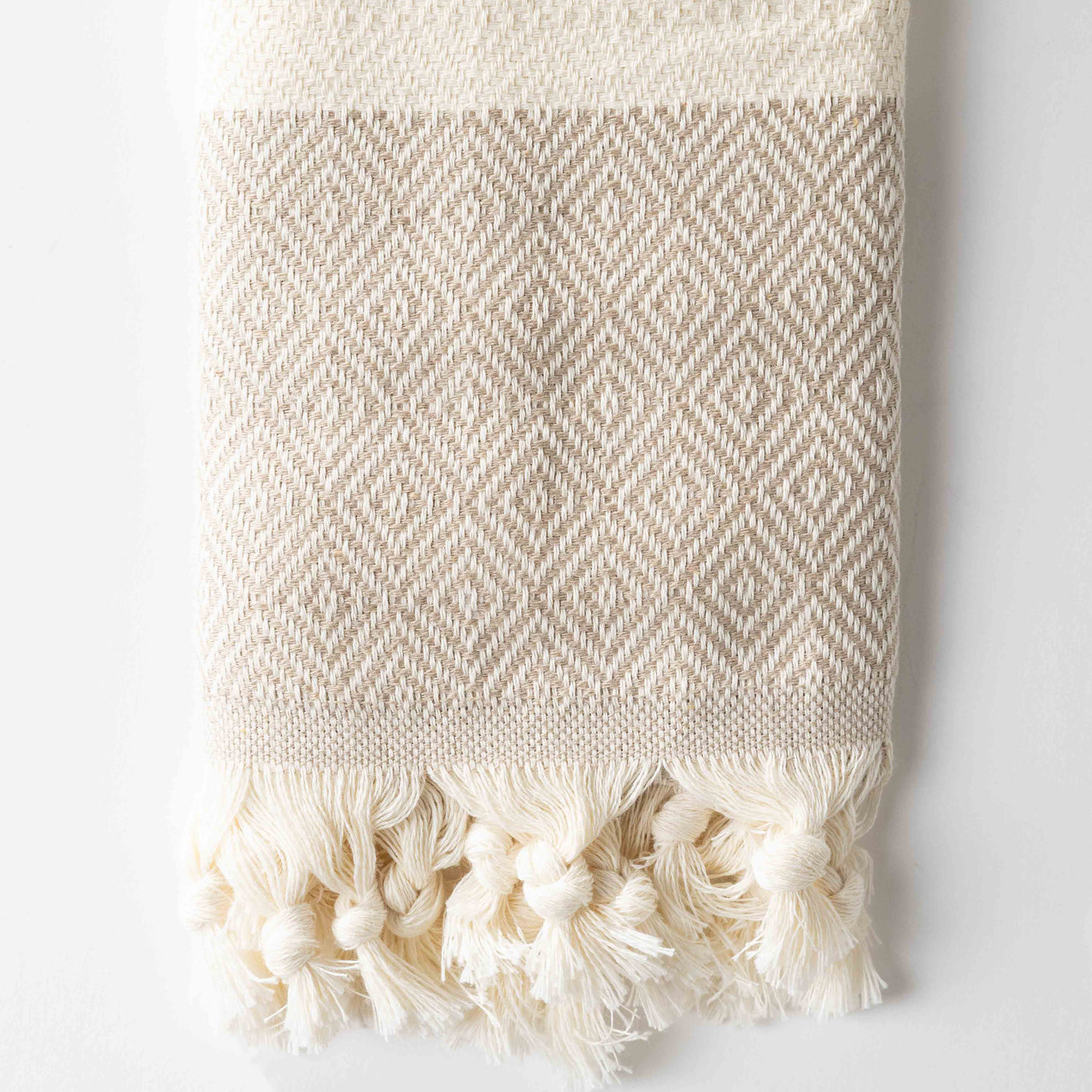 Light Beige Diamond Turkish Towel
