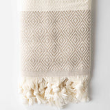 Light Beige Diamond Turkish Towel