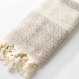 Light Beige Diamond Turkish Towel