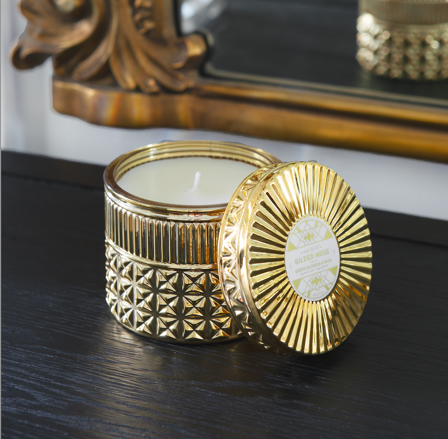 Blossom & Basil Gilded Jar Candle