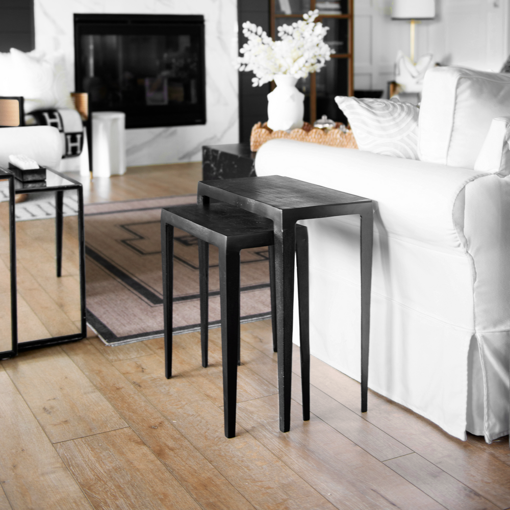 Black Layered Side Tables