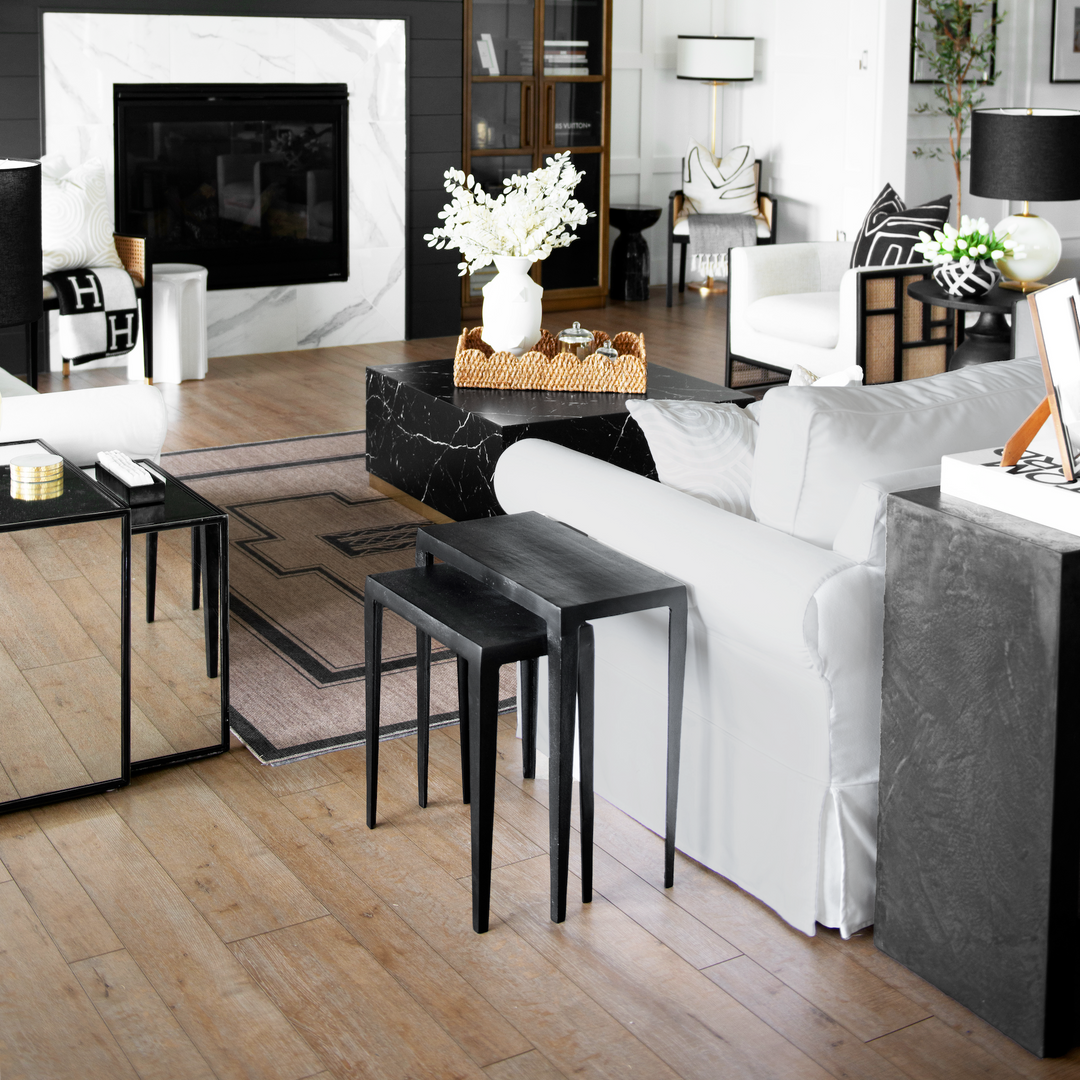 Black Layered Side Tables