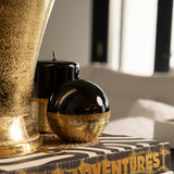 Black & Gold Ball Candle