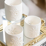 Snowflake Tealight Holder Set