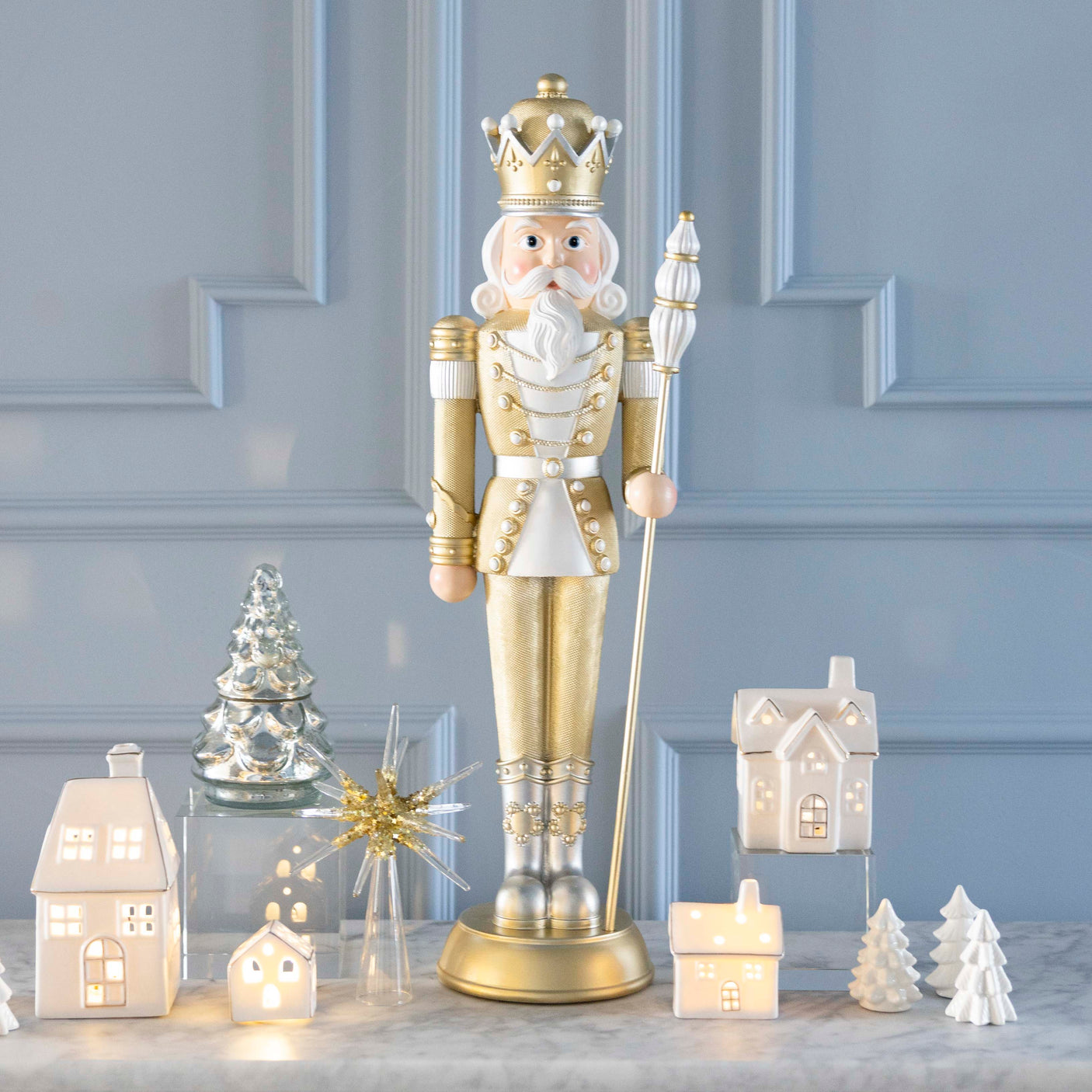 Gold & White Nutcracker