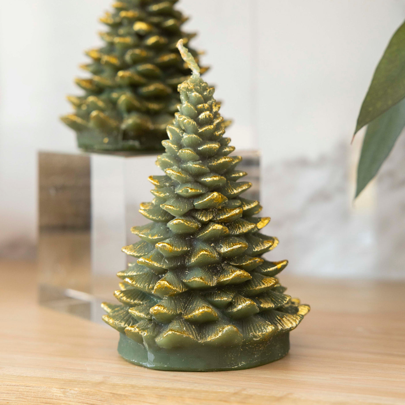 Evergreen Unscented Tree Shaped Candle