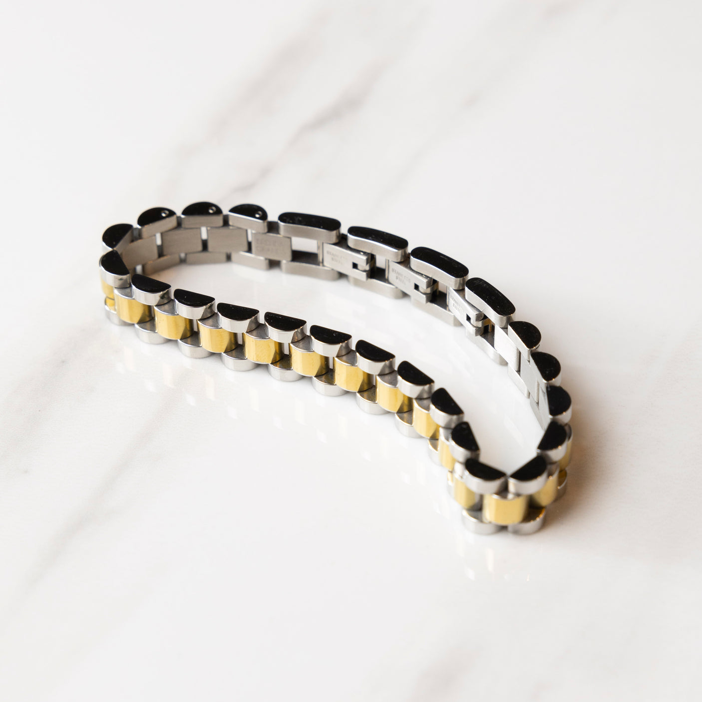 Two Tone Watch Band Bracelet