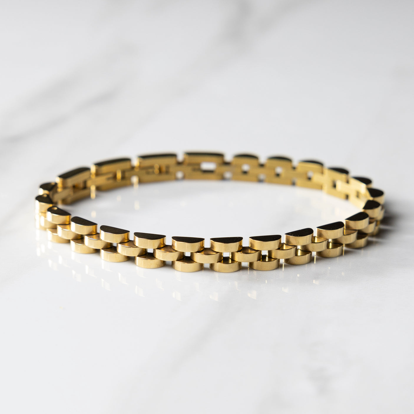 Dainty Gold Watch Band Bracelet