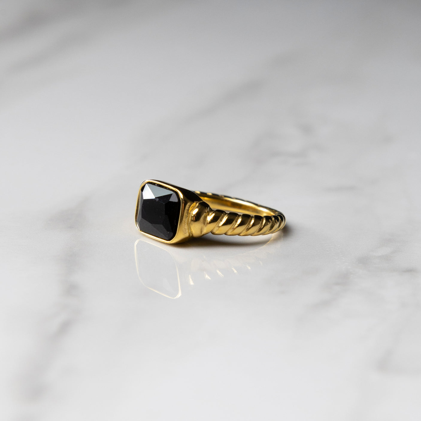 Black Gemstone Ring