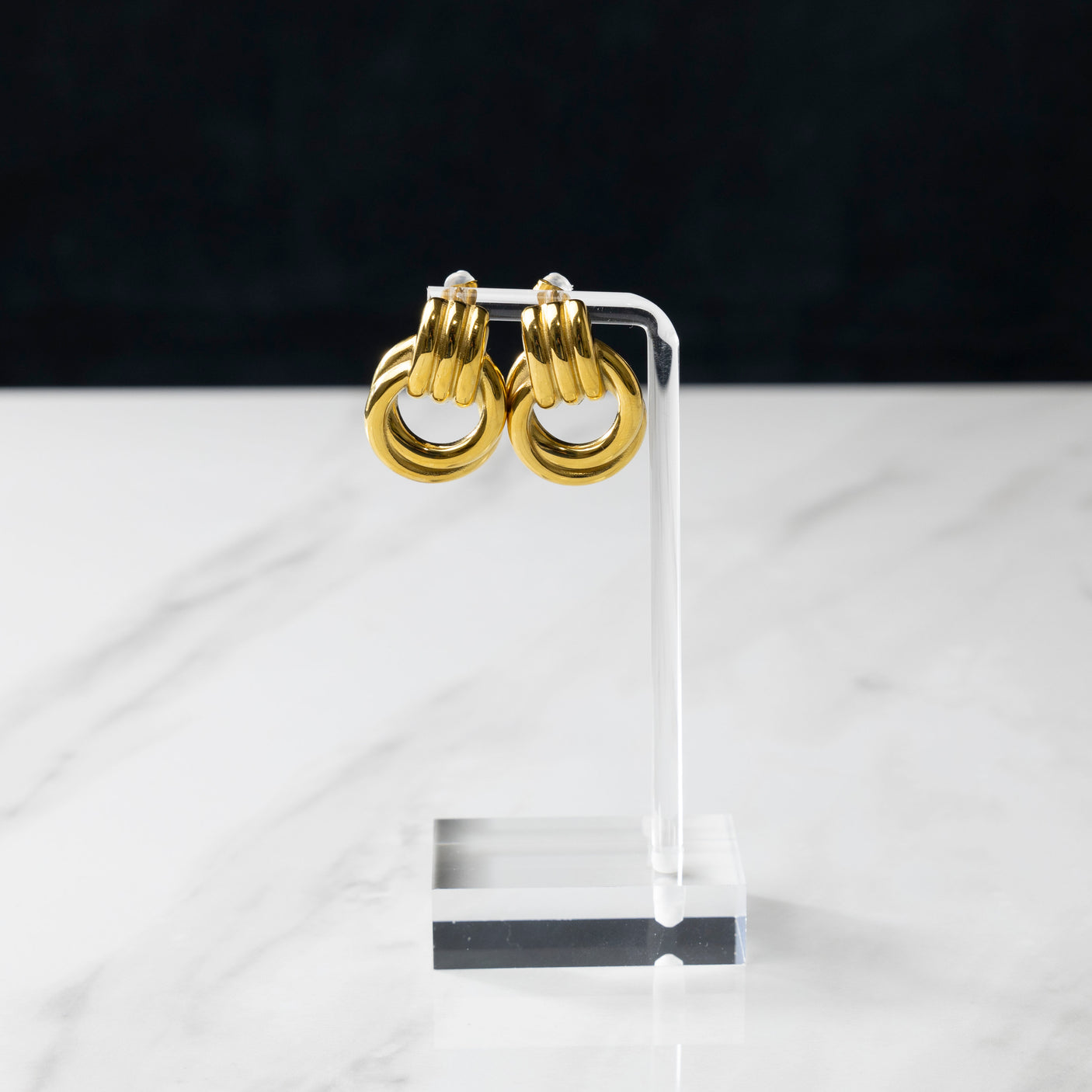 Gold Knot Stud Earring