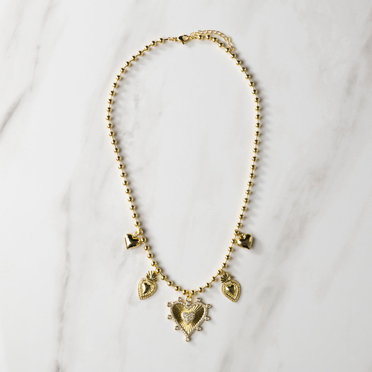 Kylie Heart Charm Necklace