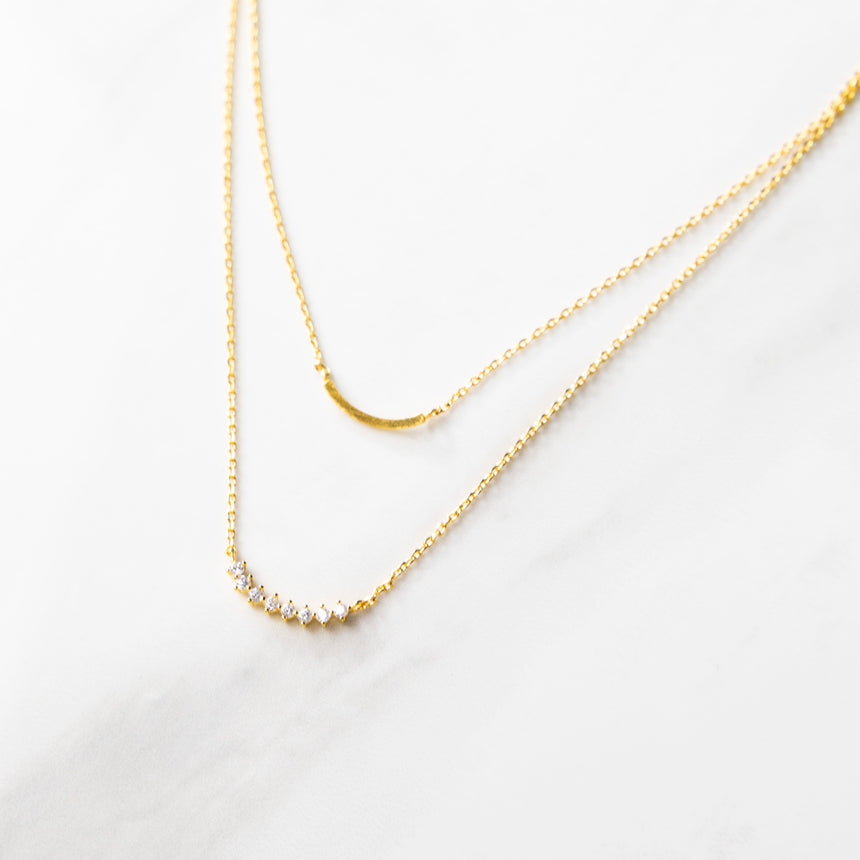 Double Layer Bar Necklace