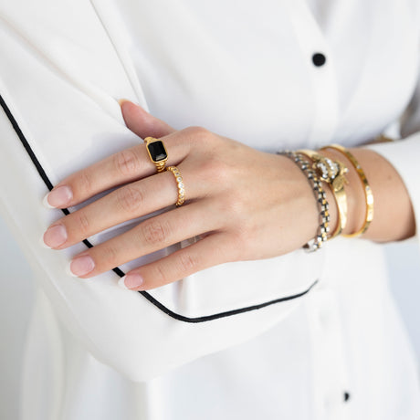 Black Gemstone Ring