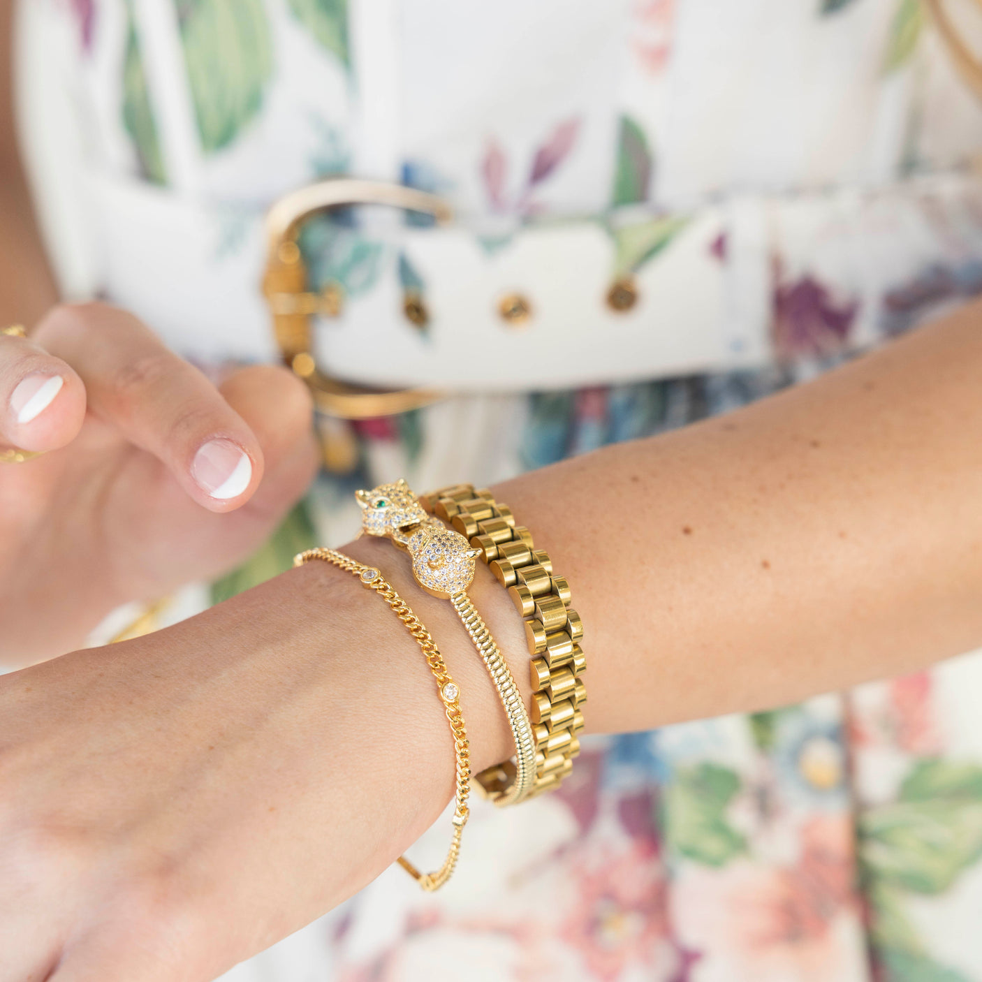 Gold Watch Band Bracelet