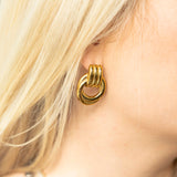 Gold Knot Stud Earring