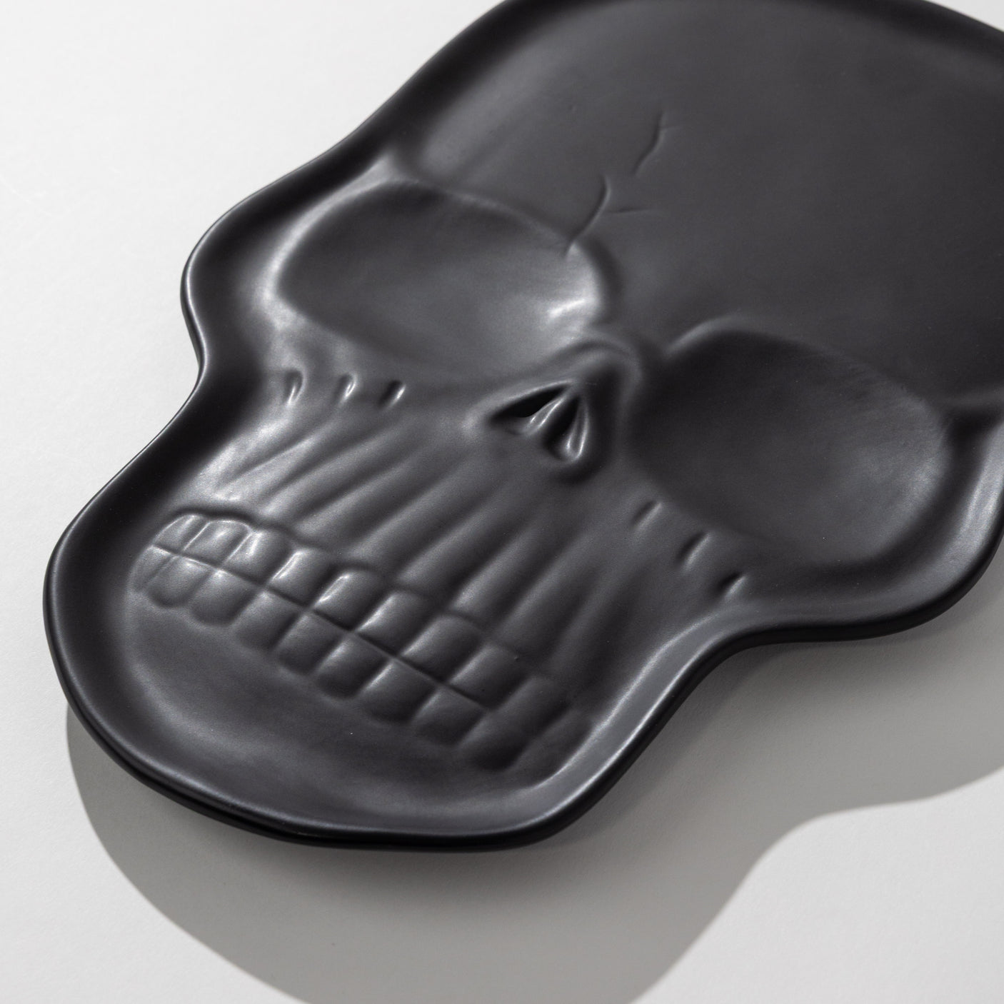 Matte Black Skull Platter