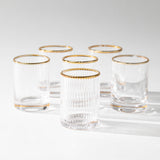 Optic Shot Glass Set w/ Gold Rim