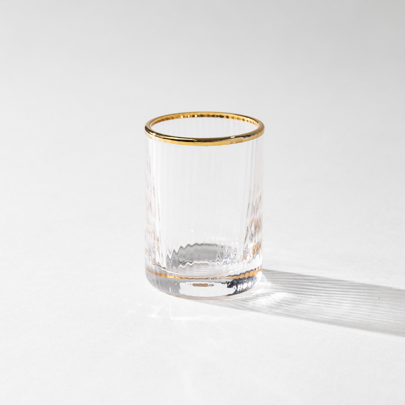 Optic Shot Glass Set w/ Gold Rim